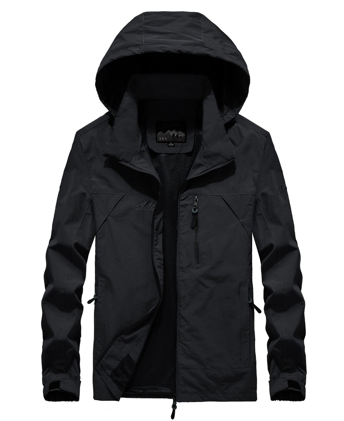 Men's lightweight breathable softshell trekking jacket with hood and mesh lining Mune Fashion