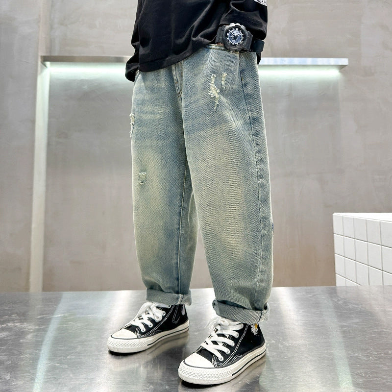 Unisex trendy Baggy Jeans with creative embroidery Mune Fashion