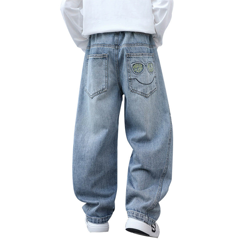Unisex wide denim pants with special pockets Mune Fashion