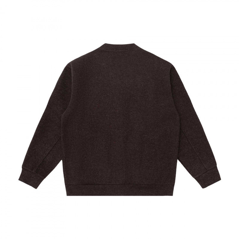 Unisex Casual Button Jacket made of Sweat Fabric with Stand-up Collar, Ribbed Cuffs and Side Pockets Mune Fashion