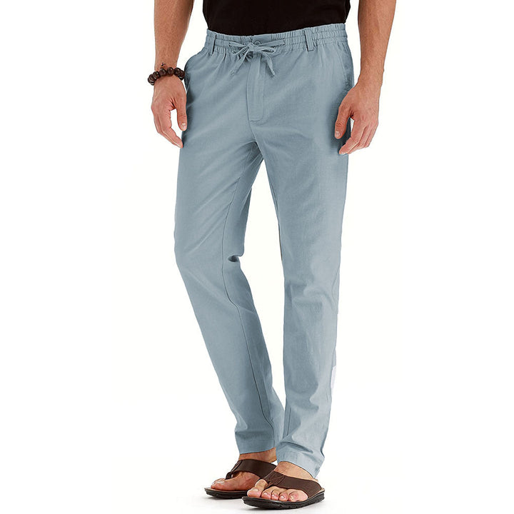 Fit pants with elastic waistband