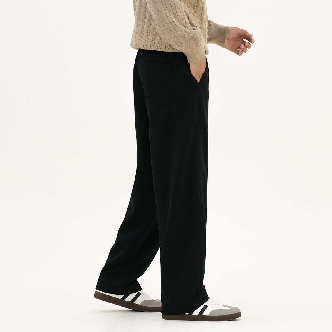Women's Wide Relax Fleece Pants with Drawstring Mune Fashion