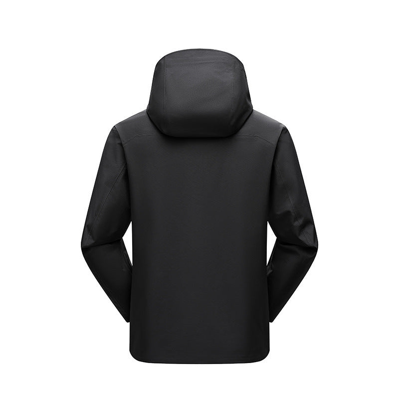Men's Minimalistic technical three-layer softshell jacket with sealed seams and waterproof front zipper Mune Fashion