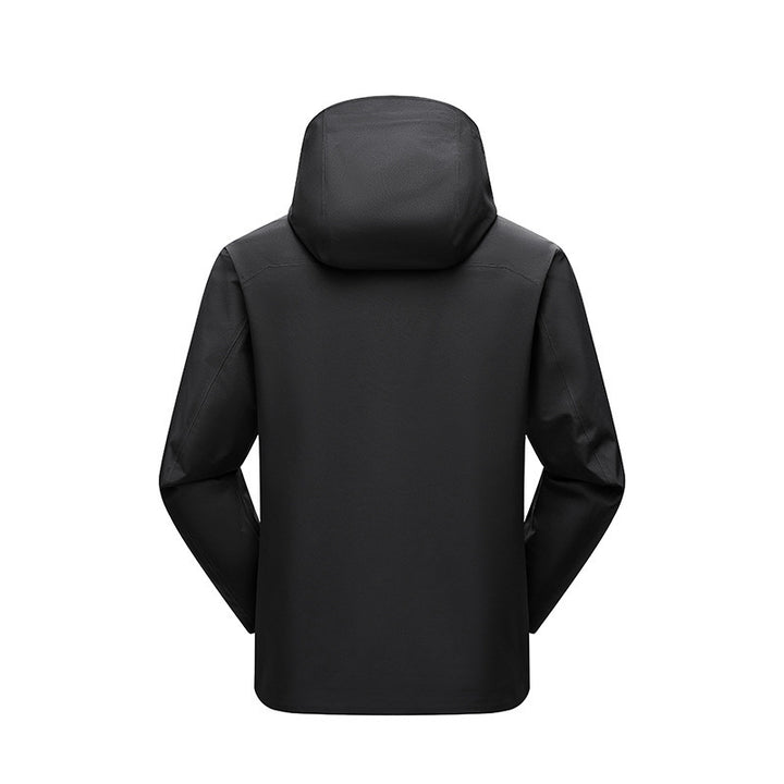 Men's Minimalistic technical three-layer softshell jacket with sealed seams and waterproof front zipper Mune Fashion