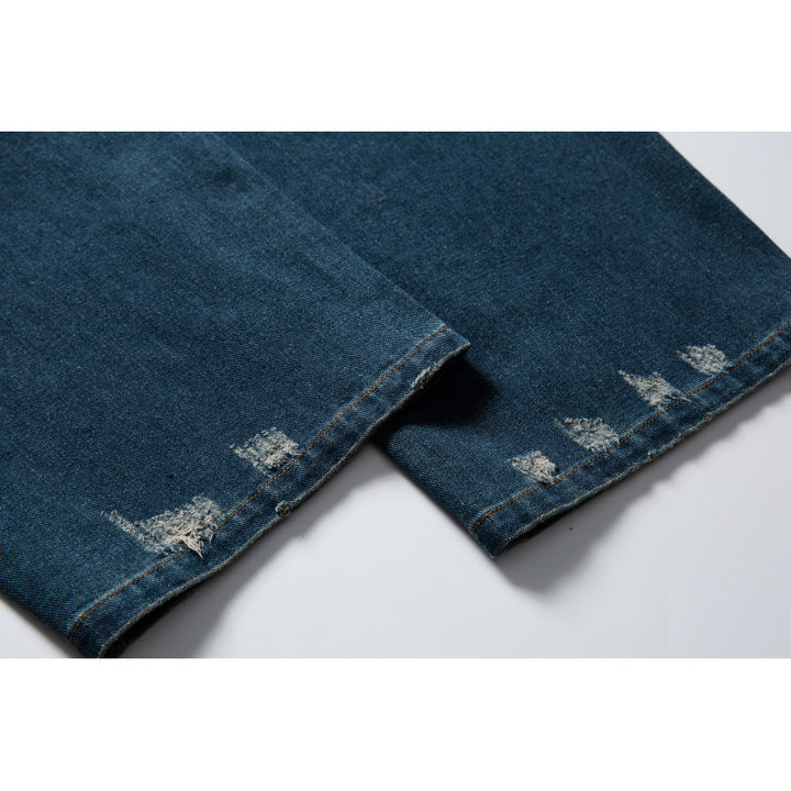 Men's Wide Highwaist Baggy Jeans with Used Wash and Five Pocket Details Mune Fashion
