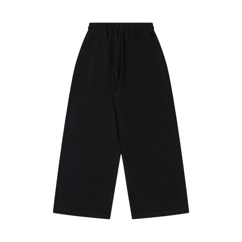 Women's Wide Culotte Lounge Pants with High Comfort Waistband, Drawstring and Star Flag Print Mune Fashion