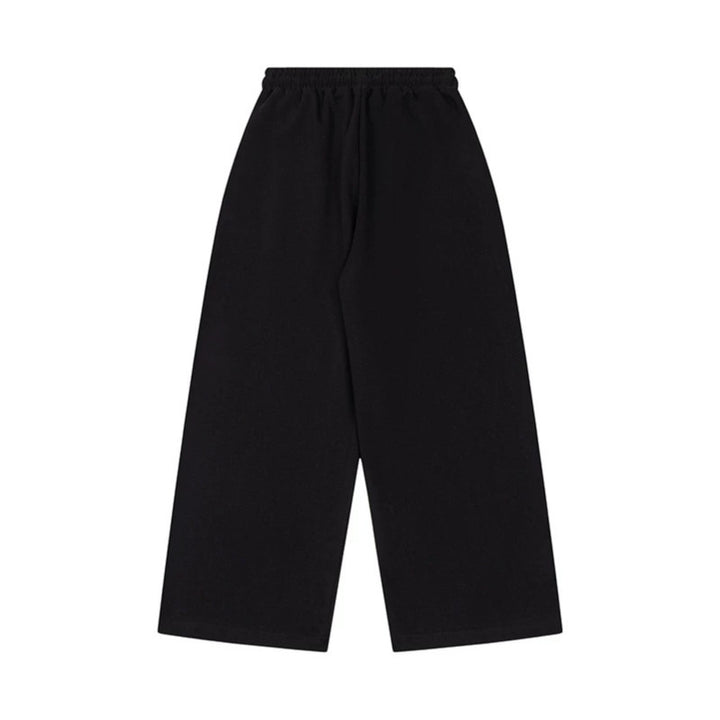 Women's Wide Culotte Lounge Pants with High Comfort Waistband, Drawstring and Star Flag Print Mune Fashion