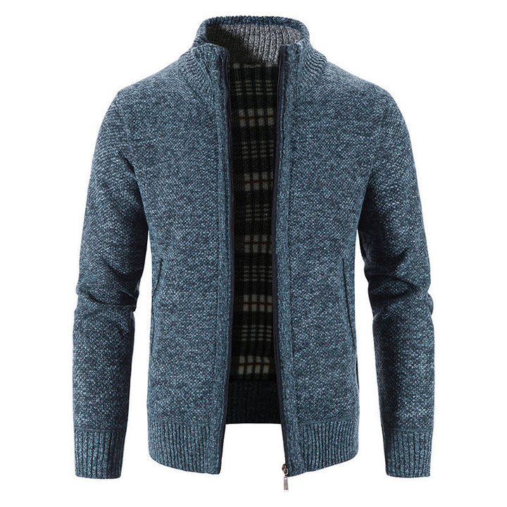 Men's Cardigan with Innovative Heat-Insulating Inner Lining Mune