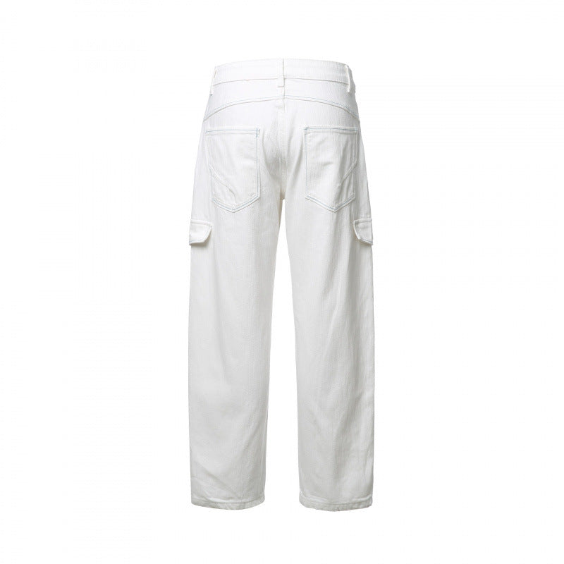 Women's High-Waisted Cargo Pants Relaxed Fit with Flap Pockets and Raw Hem Mune Fashion