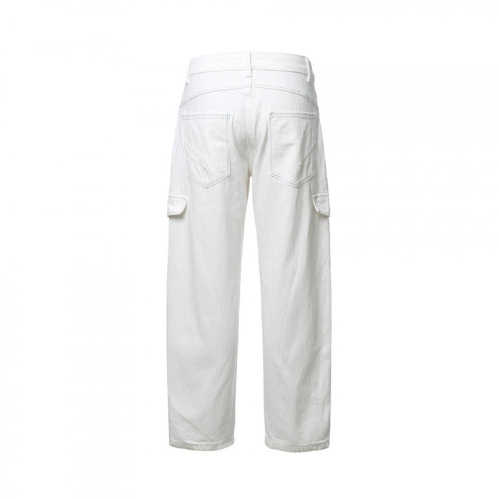Women's High-Waisted Cargo Pants Relaxed Fit with Flap Pockets and Raw Hem Mune Fashion