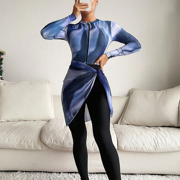 Ladies functional dress with elegant wrap design Mune Fashion