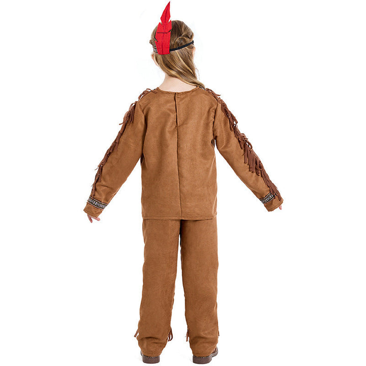 Girl Native American Costume with Fringe and Detail-Loving Top Mune Fashion