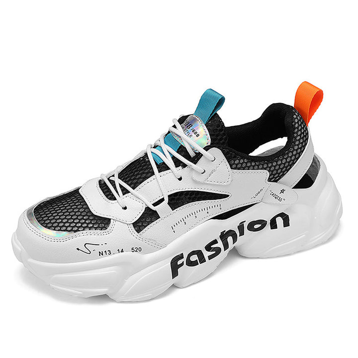Unisex Voluminous Chunky Sneakers with Breathable Mesh and Profiled Platform Sole Mune Fashion