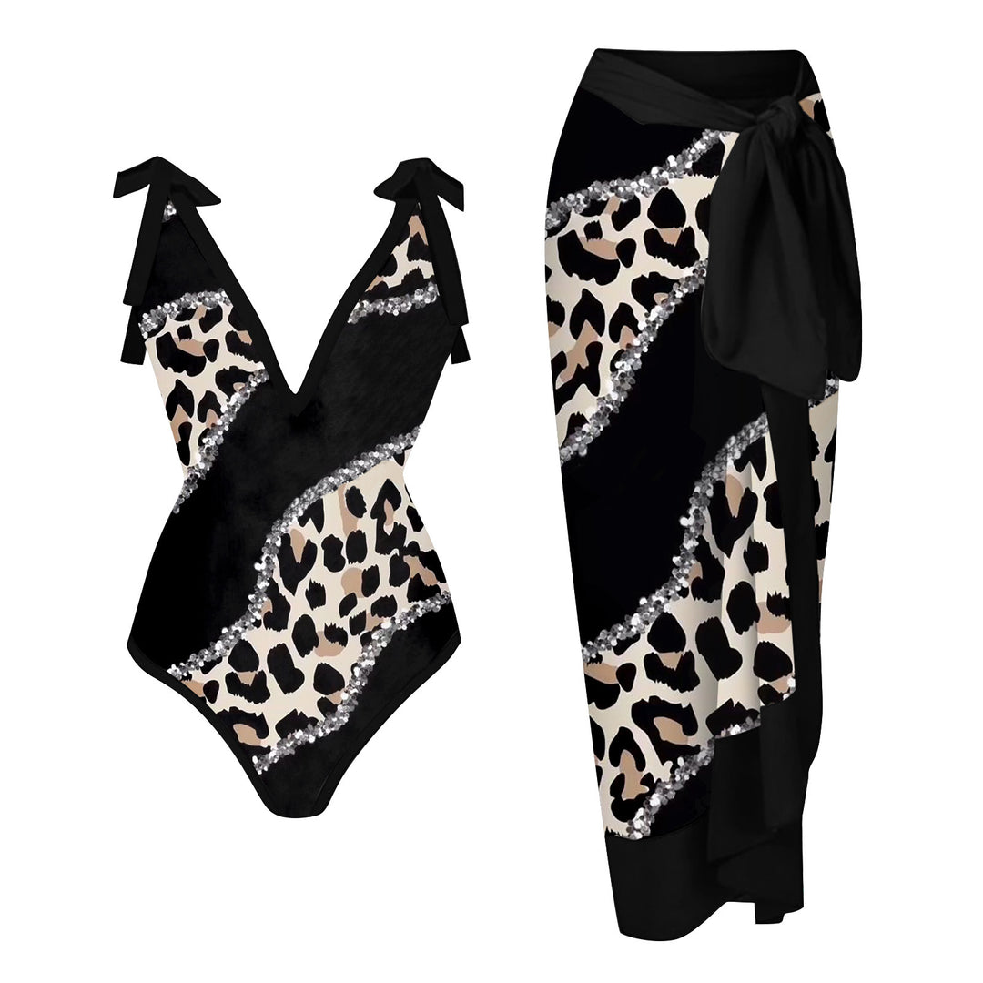 Women's Swimwear Set with Stylish Wrap Skirt Mune Fashion