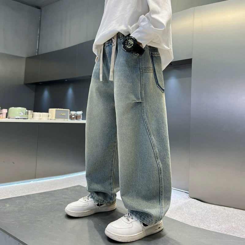 Unisex wide Baggy jeans with unique appliqués Mune Fashion