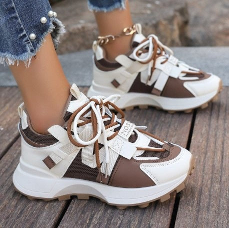 Women Chunky Plateau Sneaker with breathable mesh and mounted straps Mune Fashion