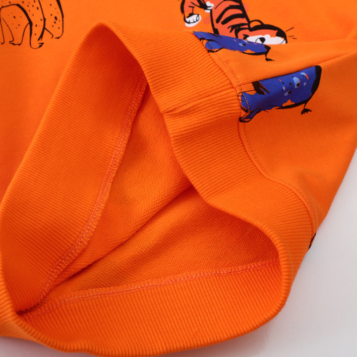 Kids Sweatshirt with Colorful Animal Motif Mune Fashion