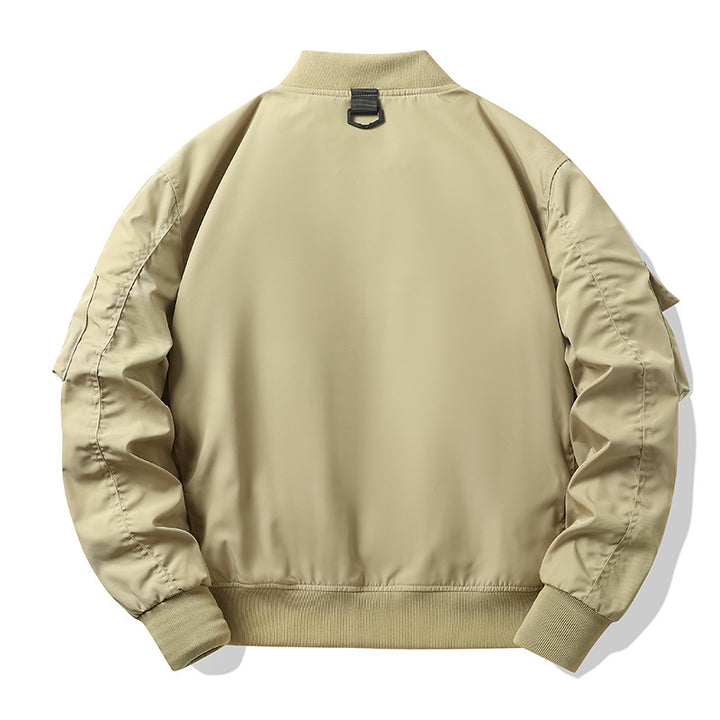 Men's Urban Utility Bomber with Modular Pockets and Zipper Front Mune Fashion
