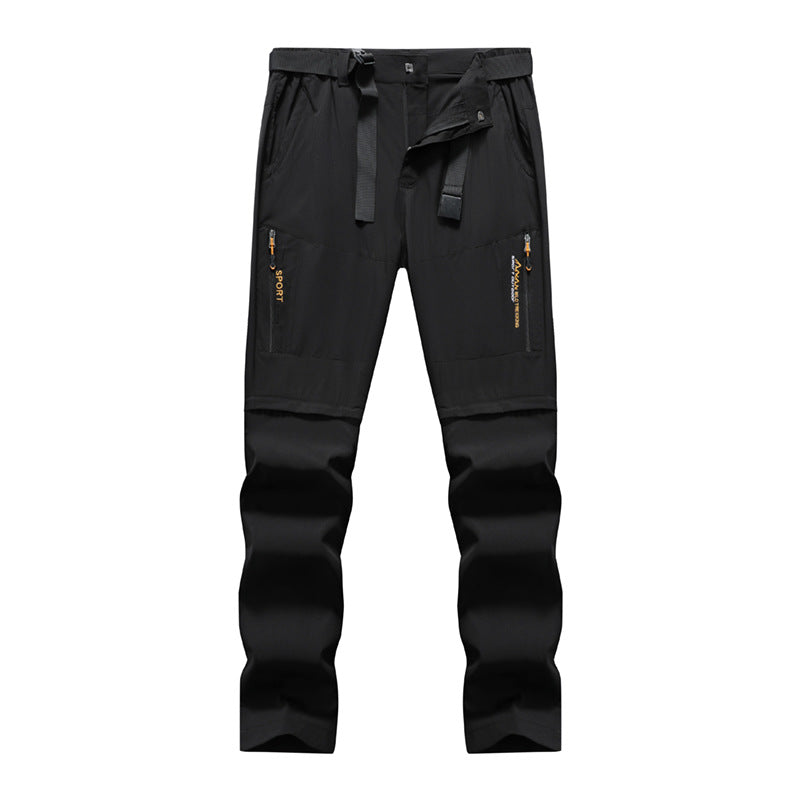 Men's outdoor pants with pre-shaped knees, zipper pockets, and integrated belt Mune Fashion