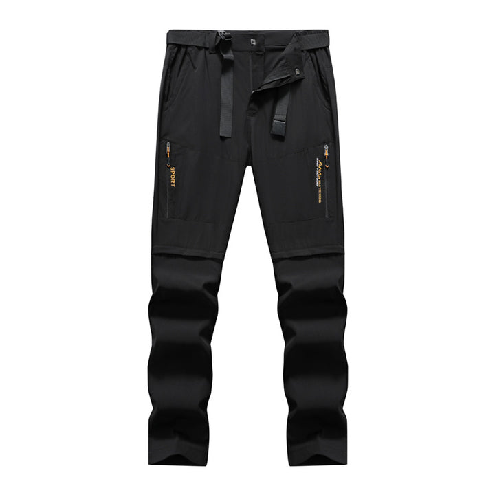 Men's outdoor pants with pre-shaped knees, zipper pockets, and integrated belt Mune Fashion