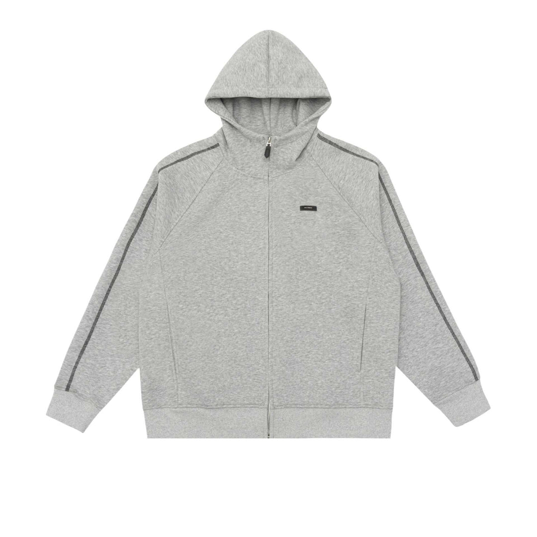 Unisex Oversize Zip Hoodie with Raglan Seams and Ribbed Cuffs Mune Fashion
