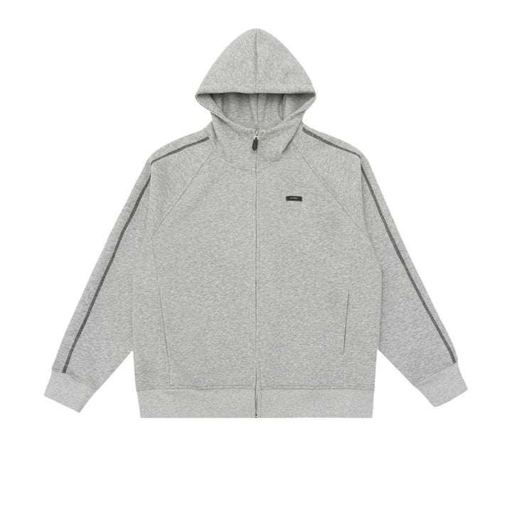 Unisex Oversize Zip Hoodie with Raglan Seams and Ribbed Cuffs Mune Fashion