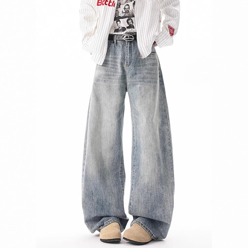 Women Wide-Cut Jeans in Vintage Style Mune Fashion