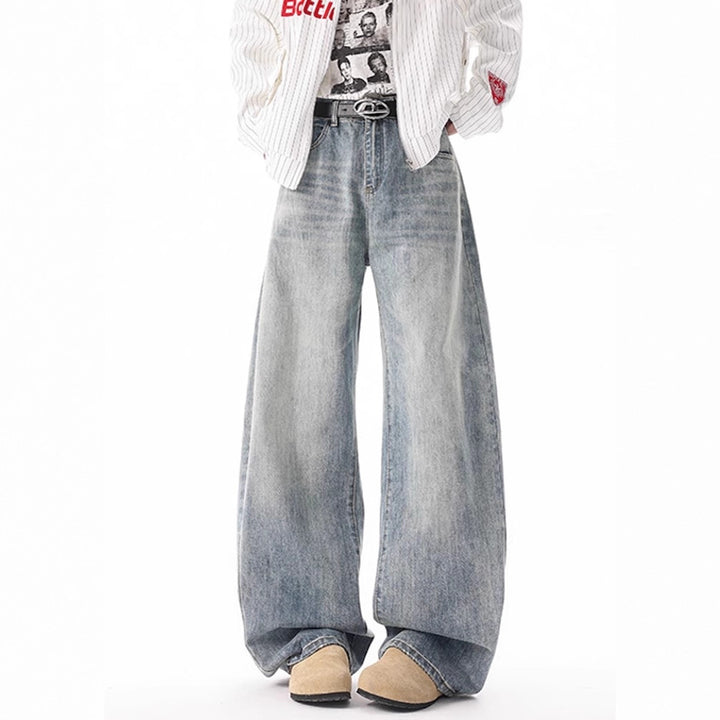 Women Wide-Cut Jeans in Vintage Style Mune Fashion