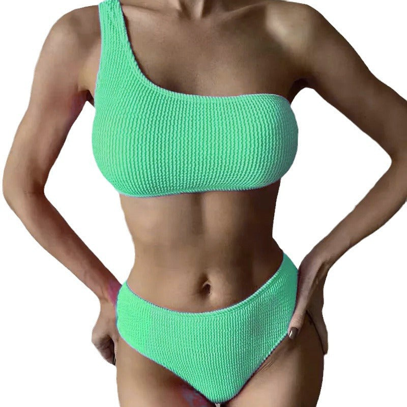 Women's asymmetrical bikini set with textured surface Mune Fashion