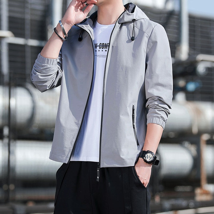 Men's Lightweight Sport Jacket with Hood Mune Fashion