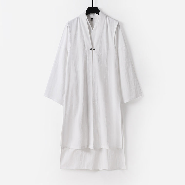 Unisex Longer Oversized Kimono Coat with discreet toggle closure and wide silhouette Mune Fashion