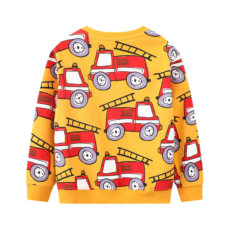 Boys sweatshirt with cool fire truck design Mune Fashion