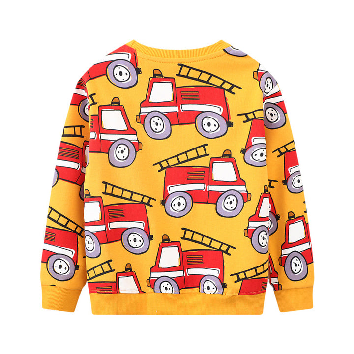 Boys sweatshirt with cool fire truck design Mune Fashion