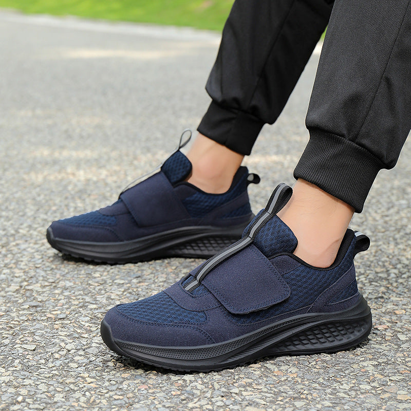 Men's Nan Urban Slip-On Sneaker with Velcro Front Closure, Elastic Pull System and Multi-Layer Cushioning Mune Fashion