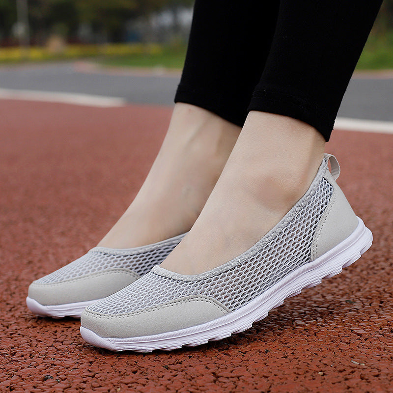 Ladies nan breathable mesh ballerina sneakers with flexible non-slip outsole and padded insole Mune Fashion