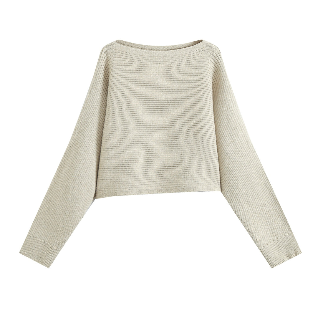 Women's Two-Piece Ribbed Knit Set with Short Sweater and Midi Skirt Mune Fashion