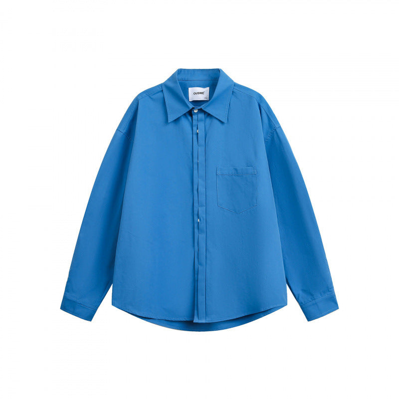Unisex Oversized Shirt with concealed button placket and chest pocket Mune Fashion
