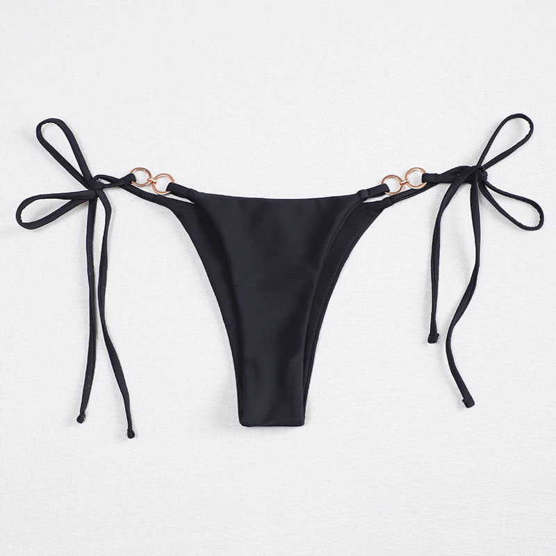 Women's bikini bottom with adjustable straps and elegant ring details Mune Fashion