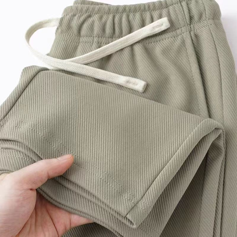 Men's Comfortable Casual Pants with Elastic Waistband and Side Pockets Mune Fashion