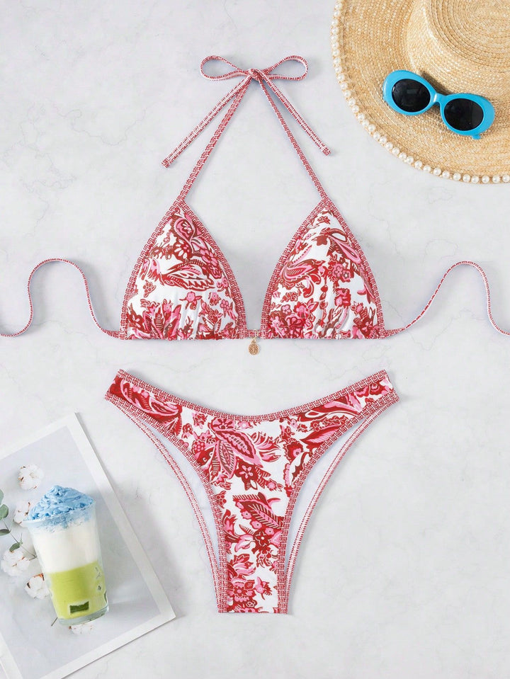 Women's triangle bikini with floral lace Mune Fashion