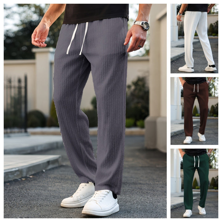 Men's sporty leisure pants with elastic waistband and side pockets Mune Fashion
