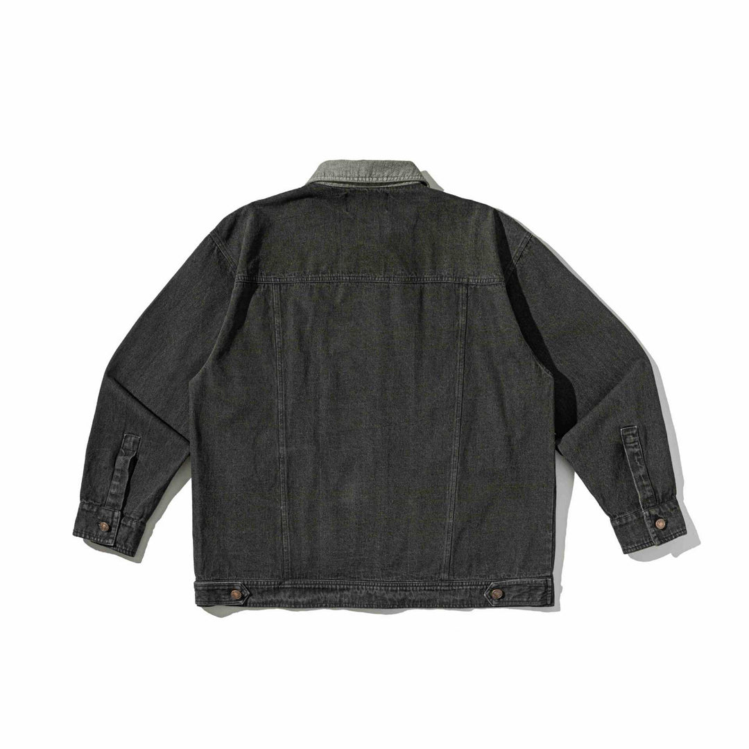 Men's Denim Workwear Blouson Jacket with Full Zip and Zip Chest Pocket Mune Fashion