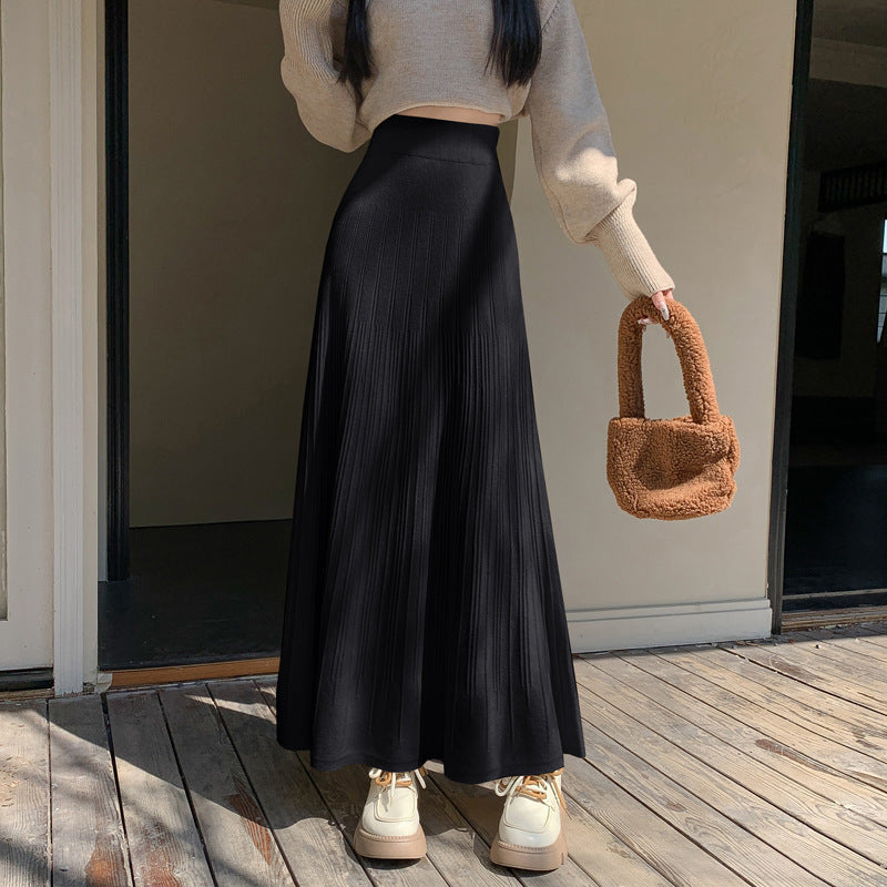 Ladies Maxi Skirt with Elegant Pleats Mune Fashion