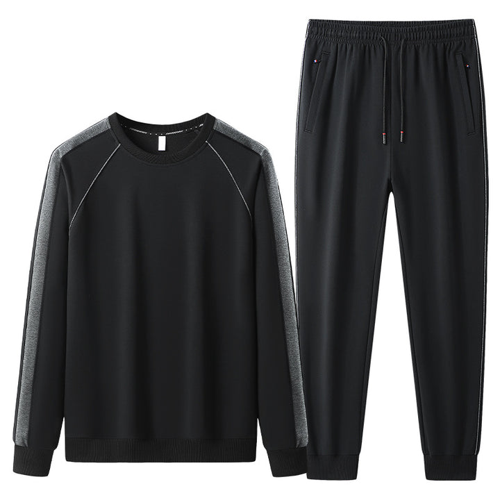 Men's leisure training suit set made of soft jersey with raglan sleeves & elastic drawstring Mune Fashion