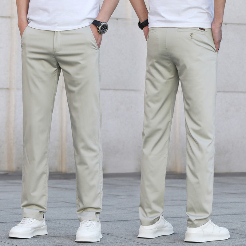 Men's Slim Stretch Chino Pants in Business Casual Look Mune Fashion