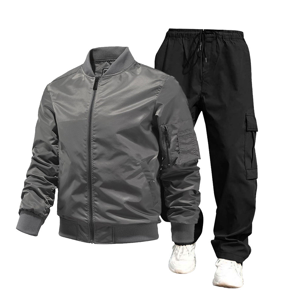 Men's Urban Bomber Jacket and Cargo Pants Set Mune Fashion