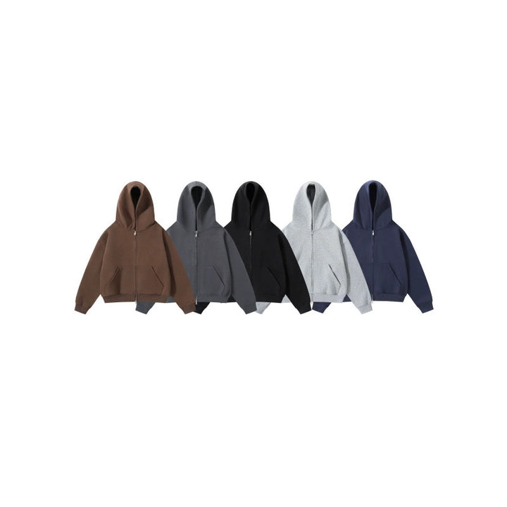 Unisex Oversize Hoodie with full zip and kangaroo pockets made of cotton fleece Mune Fashion