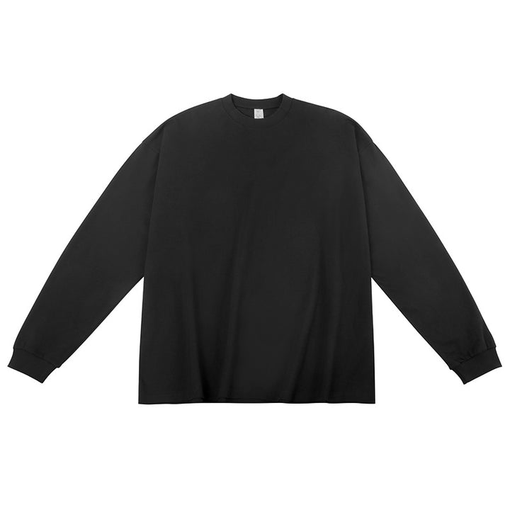 Unisex Oversized Long Sleeve Basic Shirt made of Organic Cotton with Round Neck Mune Fashion