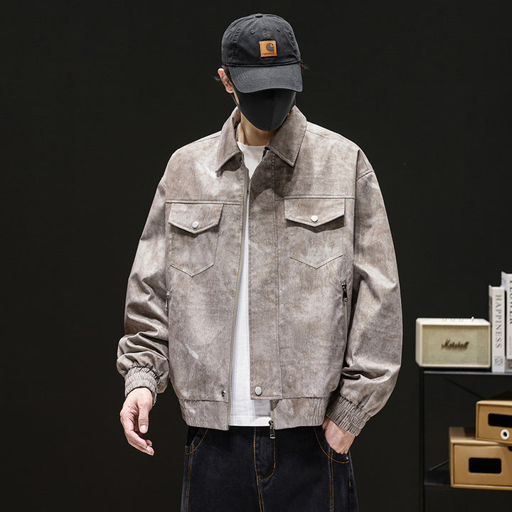 Men's Fashion Casual Jacket with Elastic Cuffs