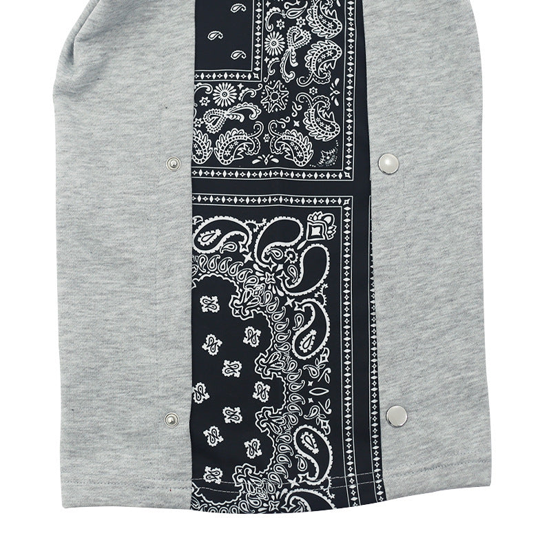 Men's Loose Sweatpants with Side Snap Opening & Bandana Insert Mune Fashion